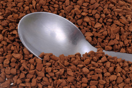 Teaspoon in instant coffeeの写真素材