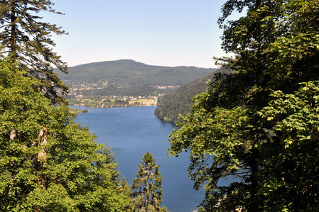 Lake Longemer in the Vosgesの写真素材