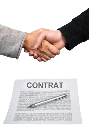 The contract business handshakeの写真素材