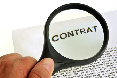 Contract under the magnifying glassの写真素材