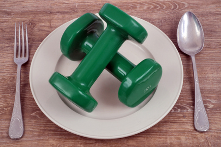 Dumbbells menuの写真素材