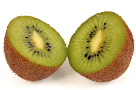 Kiwi cut in halfの写真素材