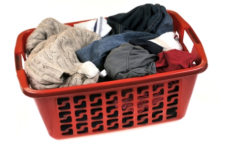 Dirty laundry basketの写真素材