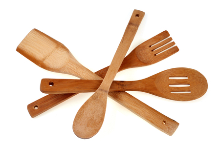 Wooden cutleryの写真素材