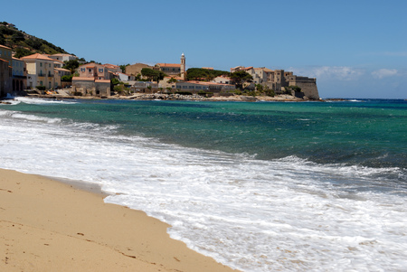 Algajola beach in Corsicaの写真素材