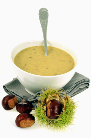 Bowl of chestnut soupの写真素材