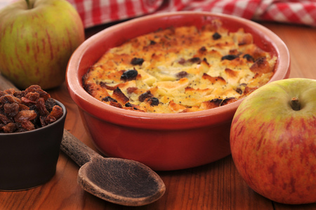 Homemade pudding in close-upの写真素材