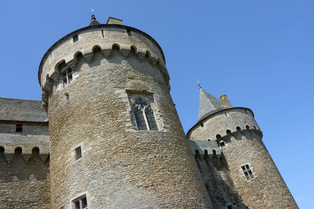 Suscinio castle in Morbihan in Brittanyのeditorial素材