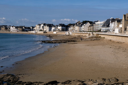 The Grande Plage of Quiberon in Morbihan in Brittanyのeditorial素材
