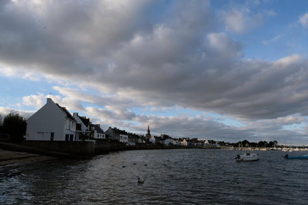 Village of Locmariaquer in Morbihan in Brittanyのeditorial素材