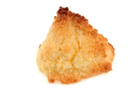 Coconut rock close up on white backgroundの写真素材