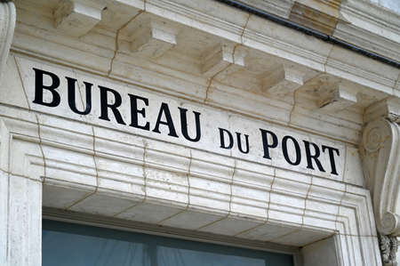 Detail of the office of the port of La Rochelleのeditorial素材