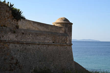 Ajaccio fortress facing the Mediterranean seaのeditorial素材