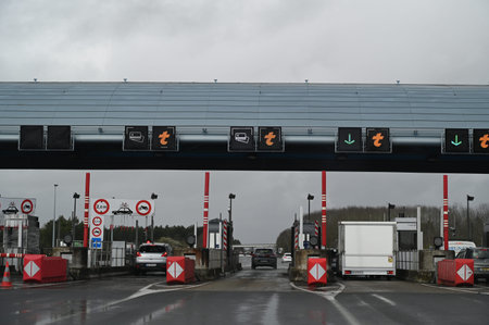 Bignon toll station in Nantes on the A63 motorway