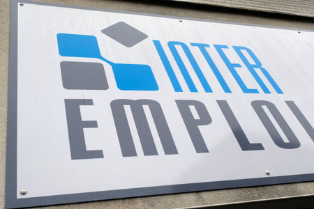 Inter Emploi sign of a French temporary employment company
