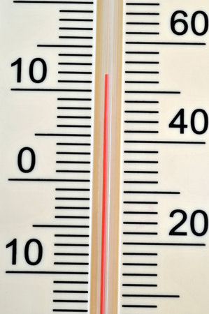 Thermometer with a double graduation degree centigrade and degree fahrenheit in gos plan