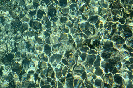 Reflections of the sun in the sea water