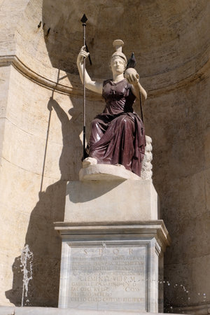 Fountain of the Goddess Rome in the Capitoline Squareの写真素材