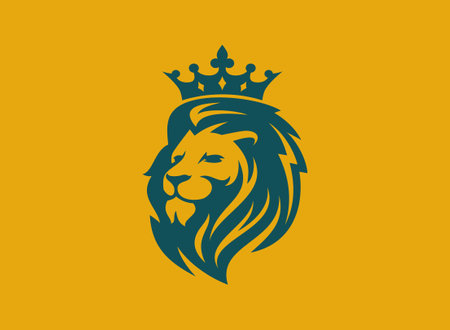 Lion head vector logo design template. King lion head logo concept.の写真素材