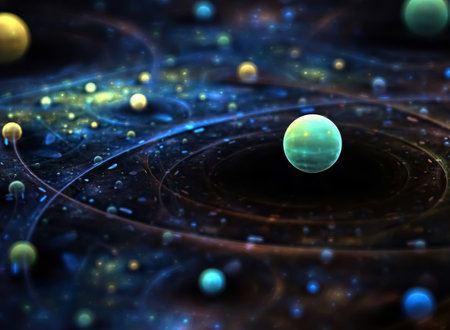 3D surreal illustration. Sacred geometry. Mysterious psychedelic relaxation pattern. Fractal abstract texture. Digital artwork graphic astrology magicの写真素材