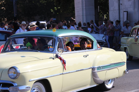 Senigallia, Italy August 8, 2019 is an international music festival focused on American music and culture of the 1950s here of wild dancers. In the photo: people dressed up in the 50s styleのeditorial素材