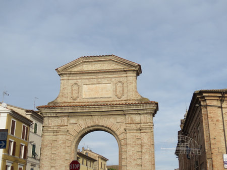 Arc de Triomphe (Triumphal Arch) in Trieste, Italyの写真素材
