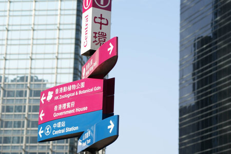 Hong Kong Signの写真素材