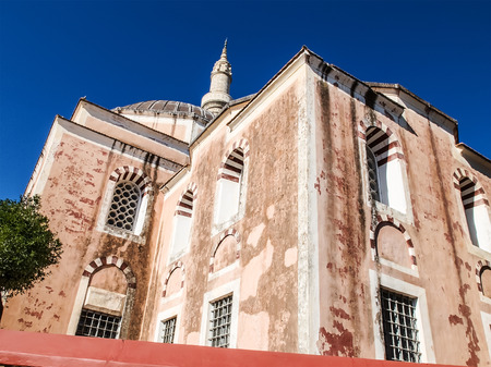 Mosque in old town of Rhodes island, Greeceの写真素材