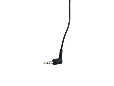 Jack connector and a cable isolated on white background.