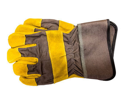 Protective work gloves isolated on a white background