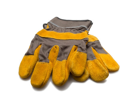 Protective work gloves isolated on a white background