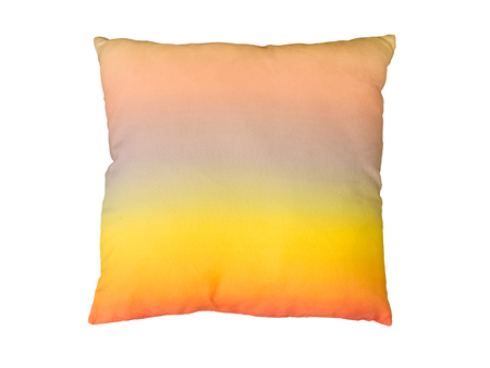 Colorful decorative pillow. Isolated on white backgroundの写真素材