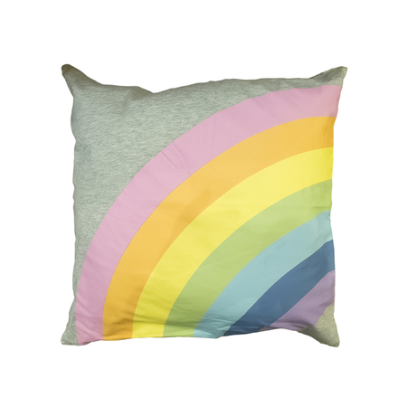 Soft colorful stripes pillow, isolated on white background.の写真素材