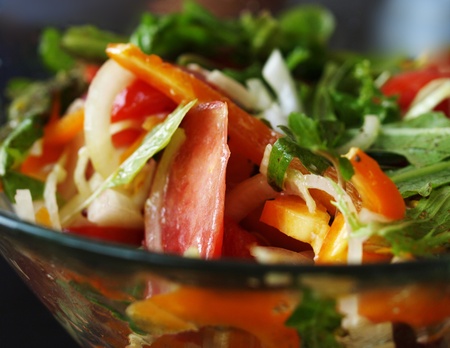 Fresh vegetables salad, healthy colorful  foodの写真素材