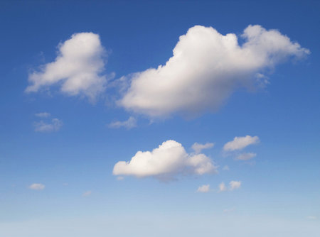Blue summer sky, white clouds sky background