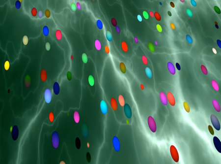 Abstract advertising, multicolored firework light, fluorescence illumining gradient radiance dynamic...