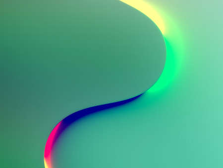 Abstract advertising, green blue pink purple yellow fluorescence decorative artistic vibrant horizontal patternの写真素材