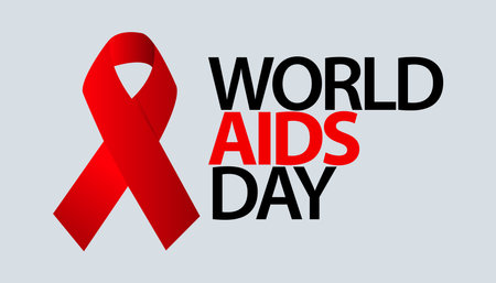 World AIDS Day poster with red color