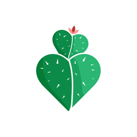 Cactus icon in flat color style. Cacti nature plantのイラスト素材