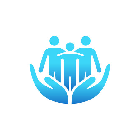 Family care logo design. Family care logo design. Family care logo.のイラスト素材