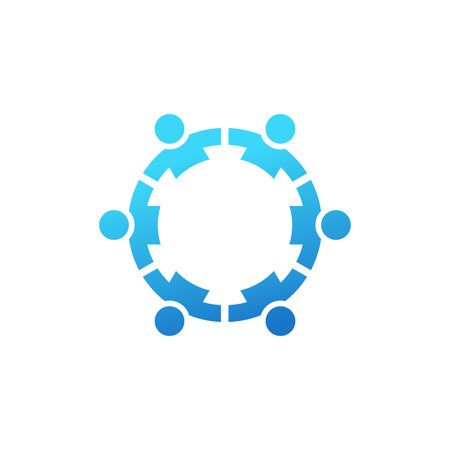 Teamwork icon. Flat design style modern vector illustration concept symbol.のイラスト素材