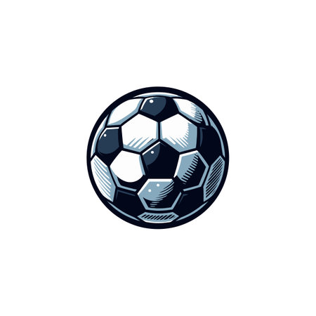 Soccer ball icon isolated on white background. Vector Illustration.のイラスト素材