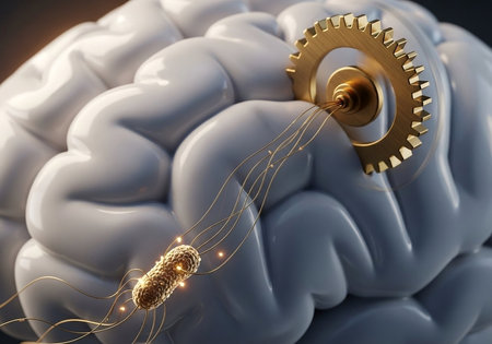 Brain-Gear Microbiome Connection Illustrationの素材