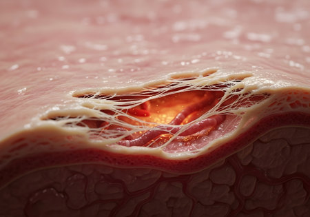 Scorched Silk Tissue - Fragile Stomach Lining Close-Upの素材