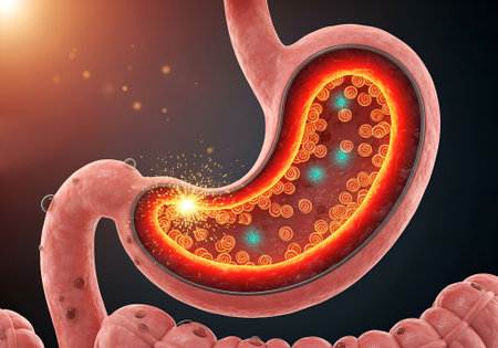 Invading Bacterial Swarm - H. pylori Gastric Infection Visualizationの素材