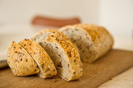 Baked bread for breakfast