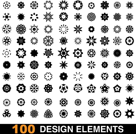 set of 100 design elementsのイラスト素材