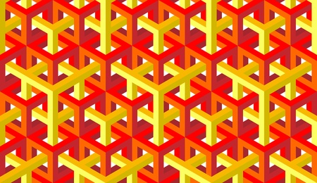 seamless pattern of red and yellow blocksのイラスト素材