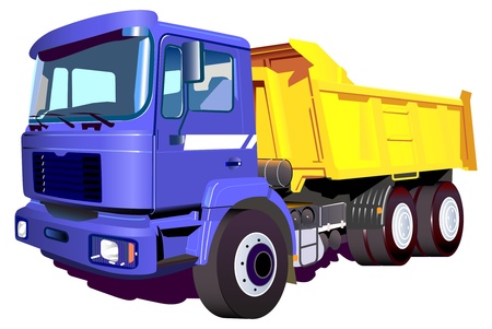 Vector image of a colorful truckのイラスト素材
