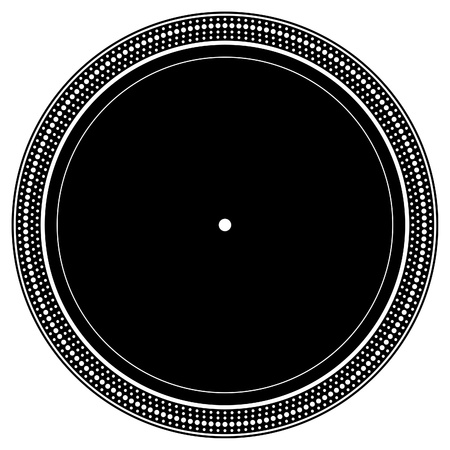 DJ turntable plateのイラスト素材